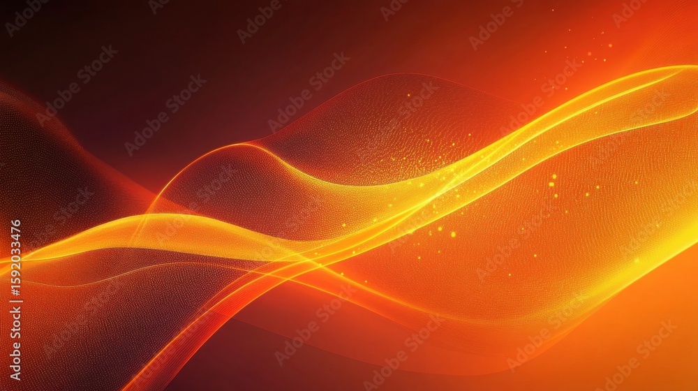 Poster a stunning display of flowing abstract waves in vibrant red and orange gradients. the smooth lines a