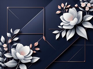 Elegant Floral Design with Dark Background.