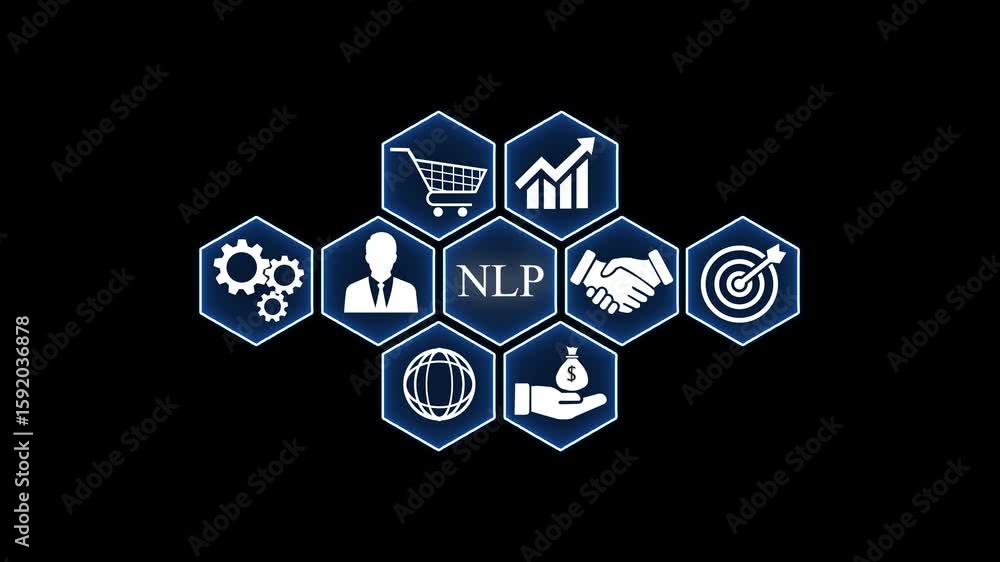 Aufkleber internet, business, technology and network concept. nlp return on investment financial growth concep