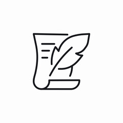 quill ink icon sign vector