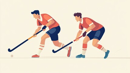Fototapeta premium Two hockey players in action (8)