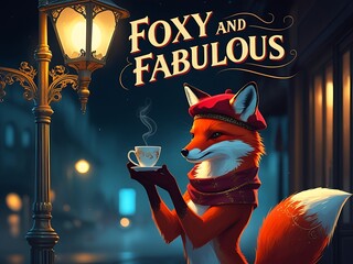 Foxy tea with city night, and elegant.