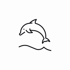Obraz premium sea dolphin icon sign vector