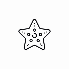 Obraz premium sea starfish icon sign vector