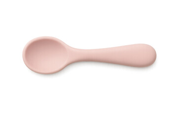Pink spoon isolated on transparent background, perfect for graphic design projects, websites, or mockups