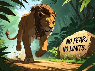 Lion Jungle Path No Limits.