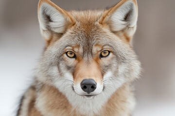 Fototapeta premium Stunning coyote wildlife portrait capturing the essence of a majestic predator in nature
