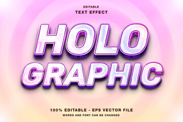 Editable Holographic Text Effect – Futuristic Vector Typography
