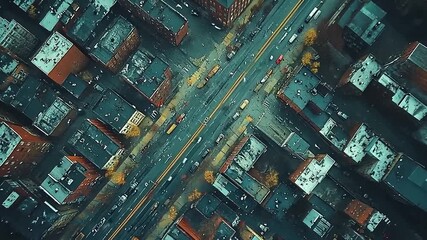 Captivating aerial shot showcasing the urban landscape and architectural beauty of cityscape