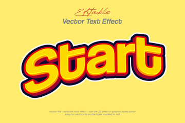 Start sticker with 3d vector text effect