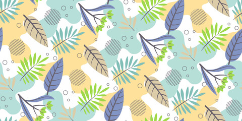 leaf motif design color pattern with background