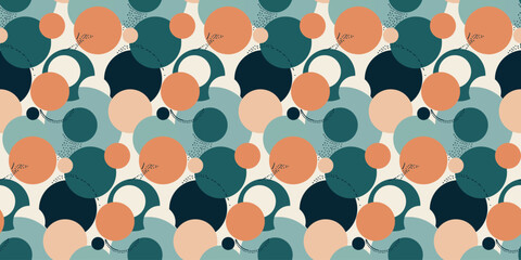 circle pattern color motif design for background