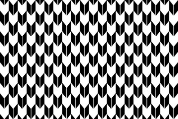 Seamless pattern with black and white geometric chevron arc square artistic shapes background design.
