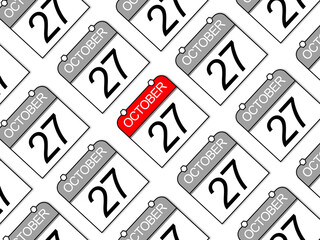 October 27, background of the classic daily calendar, one stands out from the rest.