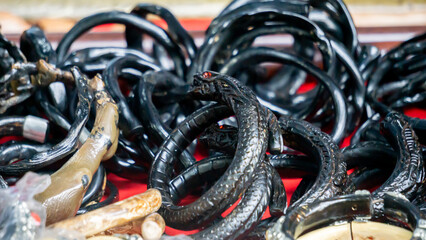 Akar bahar bracelet with dragon motif. A bracelet made from black coral.