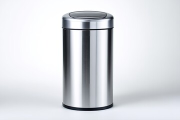 Stainless steel trash can with lid (2)