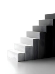 Progression of Steps in a Modern Staircase