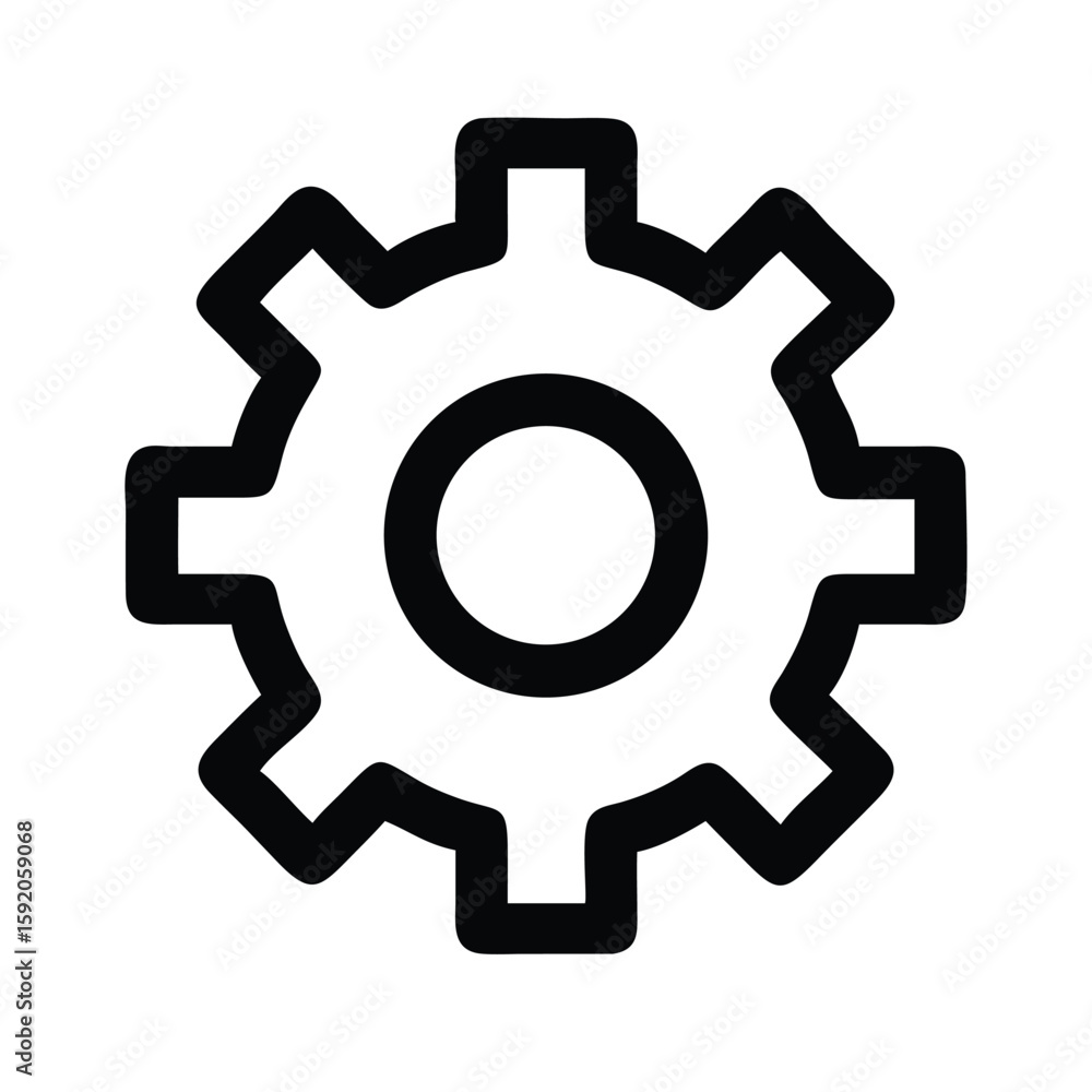 Poster gear cog wheel setting options configuration maintenance icon vector graphic illustration design ele