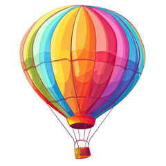 Fototapeta premium Colorful hot air balloon against black background