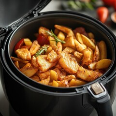 Delicious Air Fryer Recipe with Chicken and Potatoes
