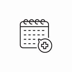 medical appointment date icon sign vector