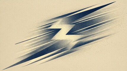 Abstract lightning bolt design, textured