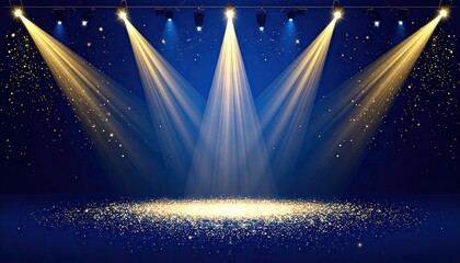 Stage lights, spotlight, glittery