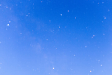 Abstract Dreamlike Blue Bokeh Light Background For Creative Designs