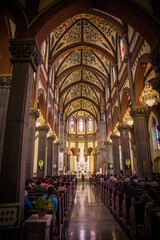 Bright Spacious Interior Of Hongjialou Church In Jinan With Architectural Details