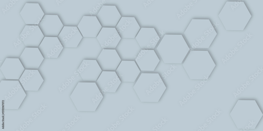 Fototapete abstract geometric technology 3d colorful technology backdrop element hexagon polygonal honeycomb lu