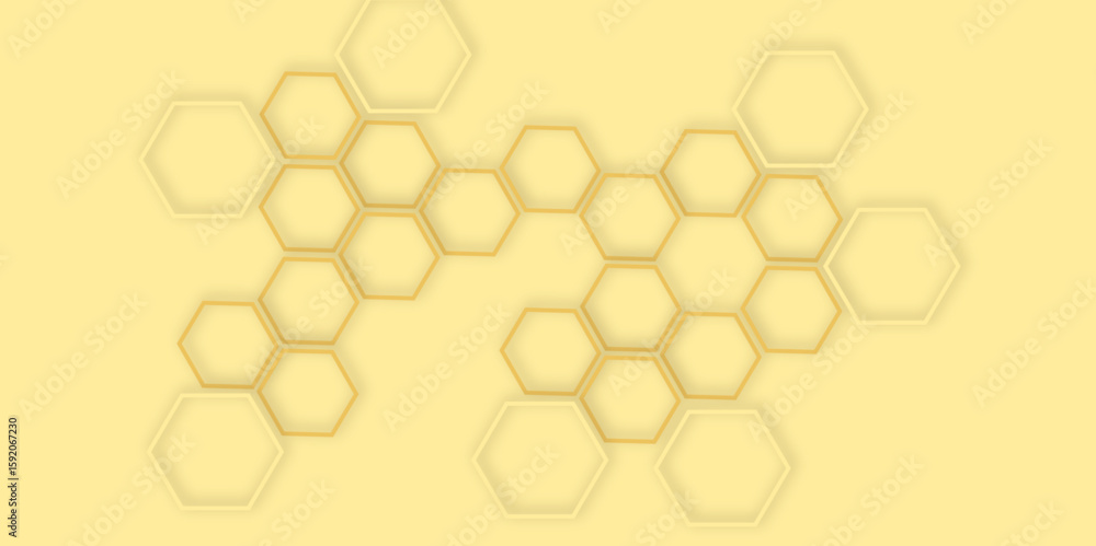Poster abstract geometric technology 3d colorful technology backdrop element hexagon polygonal honeycomb lu
