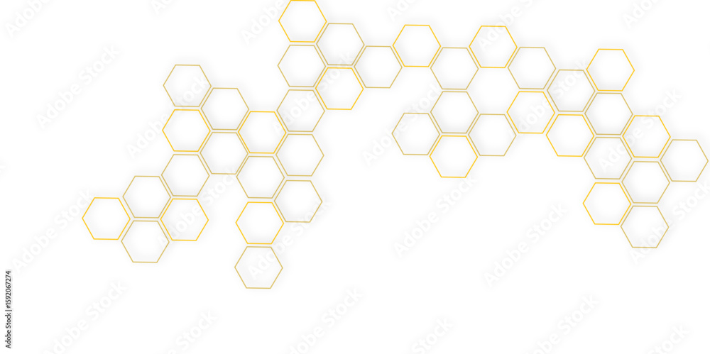 Poster abstract geometric technology out color line hexagon polygonal honeycomb luxury pattern vector backg