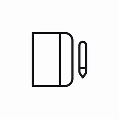 agenda notes icon sign vector