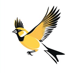 Obraz premium Yellow bird in flight (2)