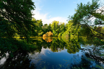 The  basses Godernes Sensitive Natural Area along the Seine river in Île-de-France Region