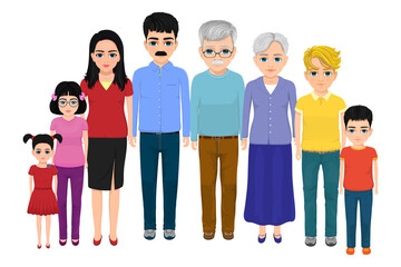 Obraz premium a large family portrait with three generations together