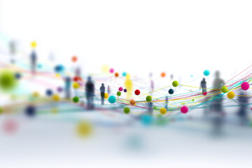 Conceptual thread network illustration representing global friendship bonds.
