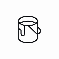 paint bucket icon sign vector
