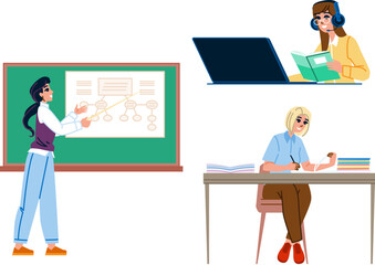 leader teacher woman vector