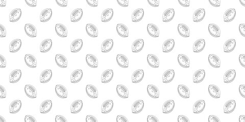 Rugby ball pattern background.American football sports pattern background. Rugby ball doodle Illustration background.