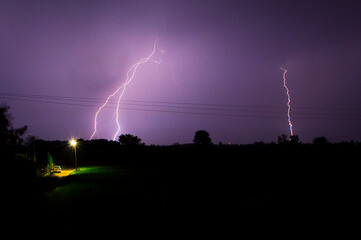 lightning in the night