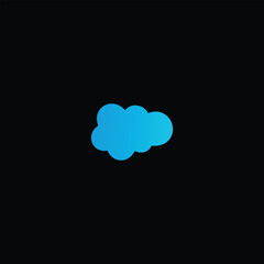 Abstract blue cloud symbol on a dark background provides elegant simplicity.