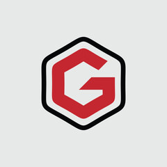 Abstract hexagonal logo design with bold letter G for business identity