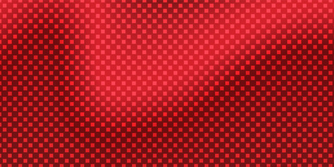 Red diagonal geometric shape with halftone. Modern fiber textured arts modern dotted