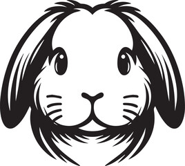 Adorable Bunny Face Illustration