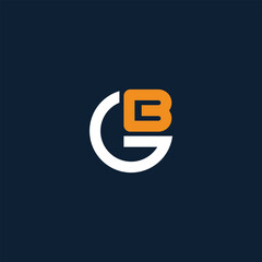 Elegant initial logo design featuring letter 'B' and 'G' on a dark background