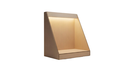 Beige wooden display case