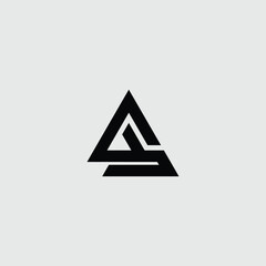Minimalist abstract G  logo featuring a triangular shape with a geometric, interlocking design. The sharp lines and clean symmetry give it a modern and professional look