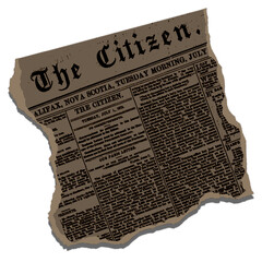 Old scraps citizen newspaper
