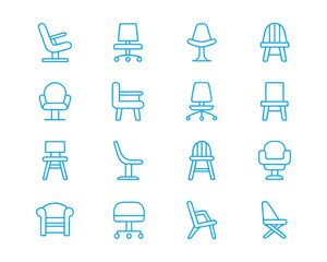 chair icon set